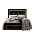 Deena Upholstered Panel Bed Frame with Diamond Tufting, Easy Assembly