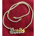 "New" Gold CZ Diamond Custom Necklace