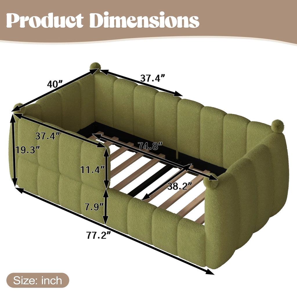 Teddy Montessori Upholstered Floor Bed