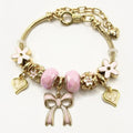 Pink bow bracelet