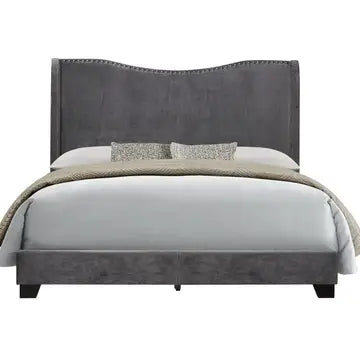 Kris Upholstered Wingback Bed Frame with Arched Wingback Headboard