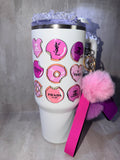 Pink and Purple Donuts Custom Cup