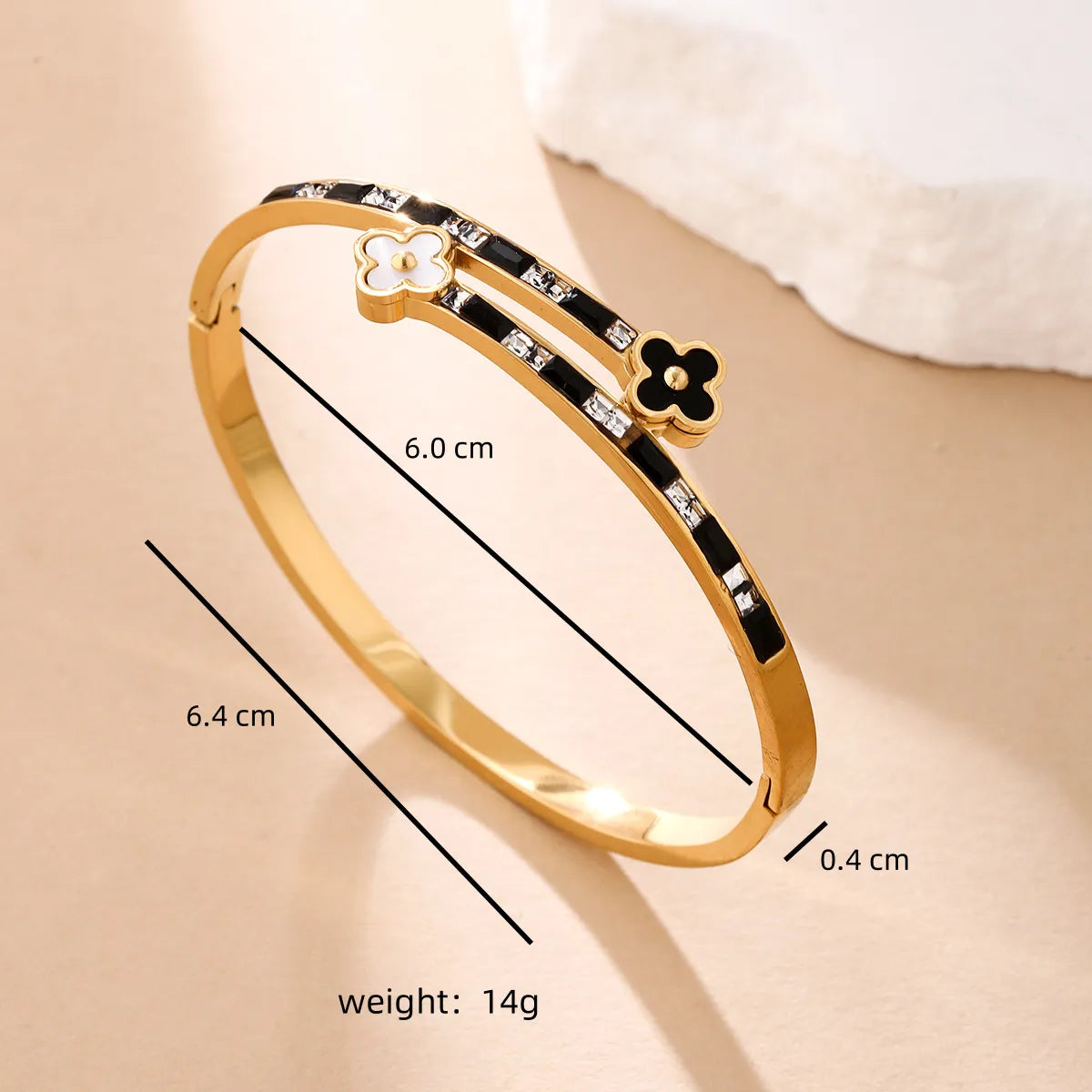 Black and White Gold Bracelet