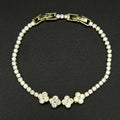 4 Flower Gold Diamond Bracelet
