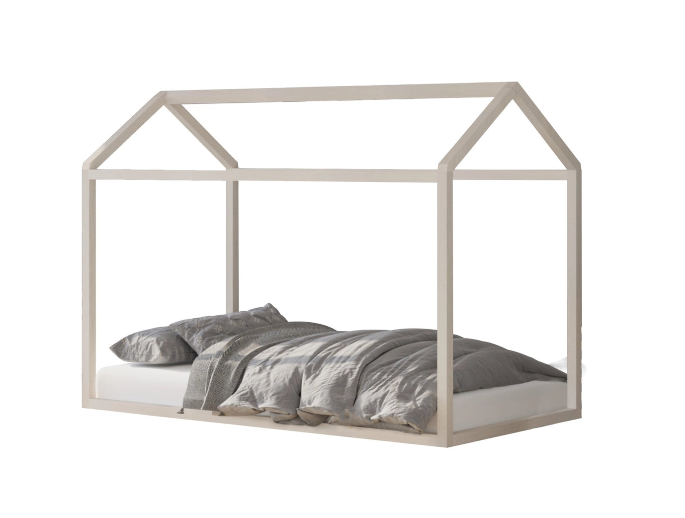 Perry Solid Wood House Shaped Canopy Bed Frame